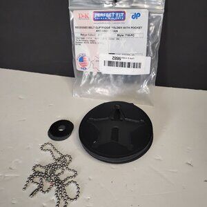 Perfect Fit Recessed Star Badge Shield Wallet Holder Neck Chain